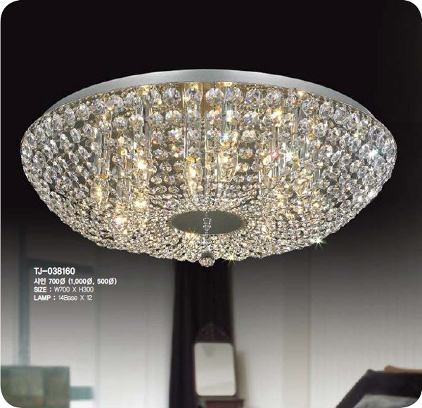 【５台から注文可】シーリングシャンデリア 12灯 シルバー(W700×H300mm)