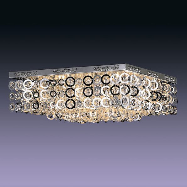 【５台から注文可】デザインシーリングシャンデリア 7灯 シルバー(W600/700/800mm)