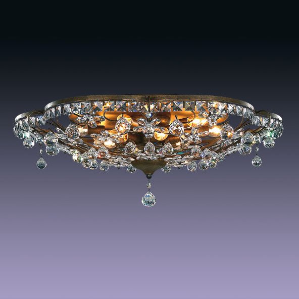 【５台から注文可】デザインシーリングシャンデリア 12灯 アンティークゴールド(Φ800mm)