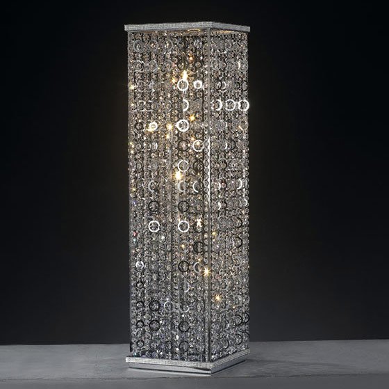 【５台から注文可】モダンフロアシャンデリア 5灯 シルバー(W290×H1050mm)