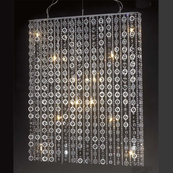 【５台から注文可】モダンシャンデリア 12灯 シルバー(W1200×D110×H1500mm)