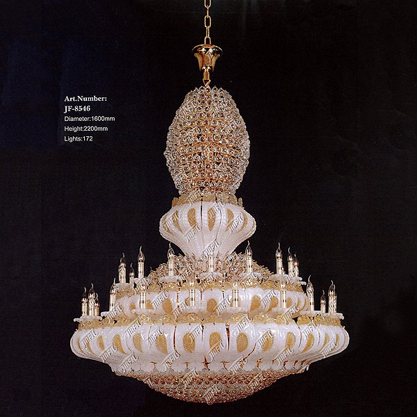 【LA LUCE】クリスタルシャンデリア 172灯 ゴールド(W1600×H2200mm)