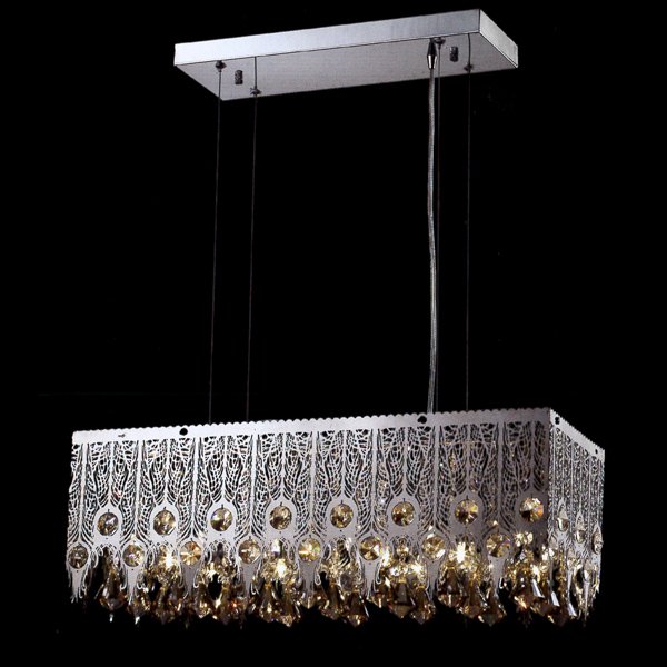 【LA LUCE】デザインクリスタルシャンデリア 12灯 クローム(W600×D220×H1000mm)※要お見積もり