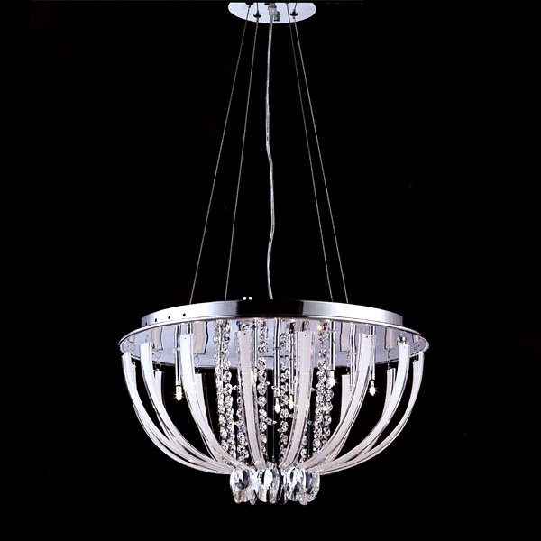 【LA LUCE】デザインクリスタルペンダントシャンデリア 12灯(W500×H1000mm)※要お見積もり