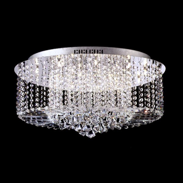 【LA LUCE】デザインクリスタルシーリングシャンデリア 16灯(W660×H280mm)※要お見積もり