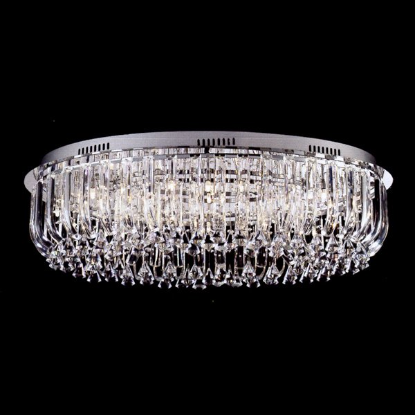 【LA LUCE】デザインクリスタルシーリングシャンデリア 16灯(W660×H220mm)※要お見積もり