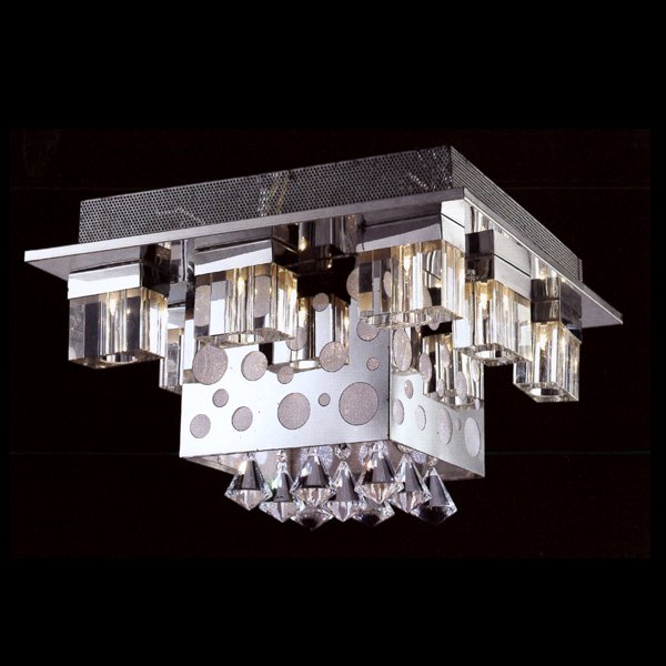 LA LUCE】デザインクリスタルシーリングシャンデリア 12灯(W400×H245mm