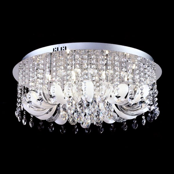 【LA LUCE】デザインクリスタルシーリングシャンデリア 18灯(W660×H335mm)※要お見積もり