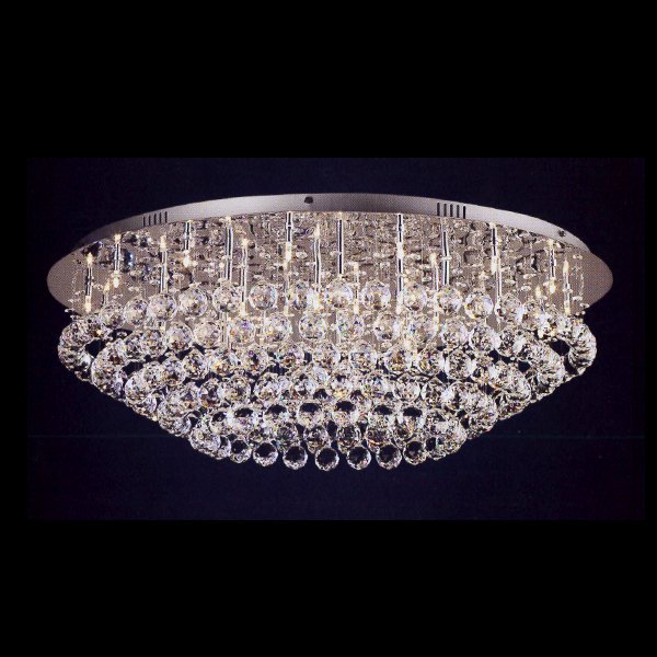 【LA LUCE】デザインクリスタルシーリングシャンデリア 28灯(W860×H300mm)※要お見積もり