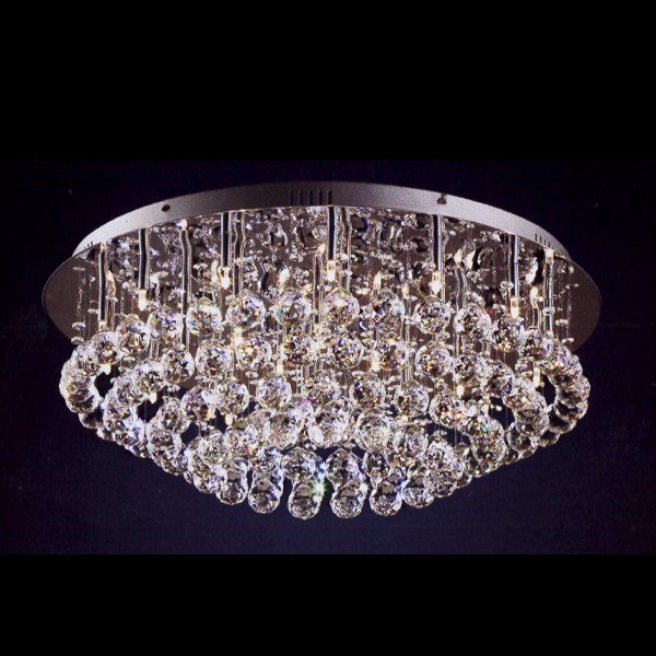 【LA LUCE】デザインクリスタルシーリングシャンデリア 25灯(W660×H300mm)※要お見積もり