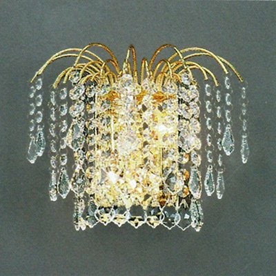 【LA LUCE】クリスタルブラケット2灯 ゴールド(W250×H230mm)