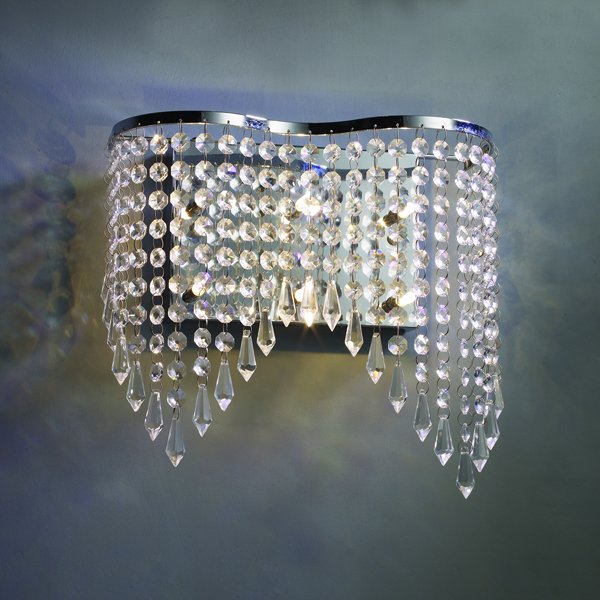 【LA LUCE】デザインクリスタルブラケット 6灯 クローム【５台から注文可】