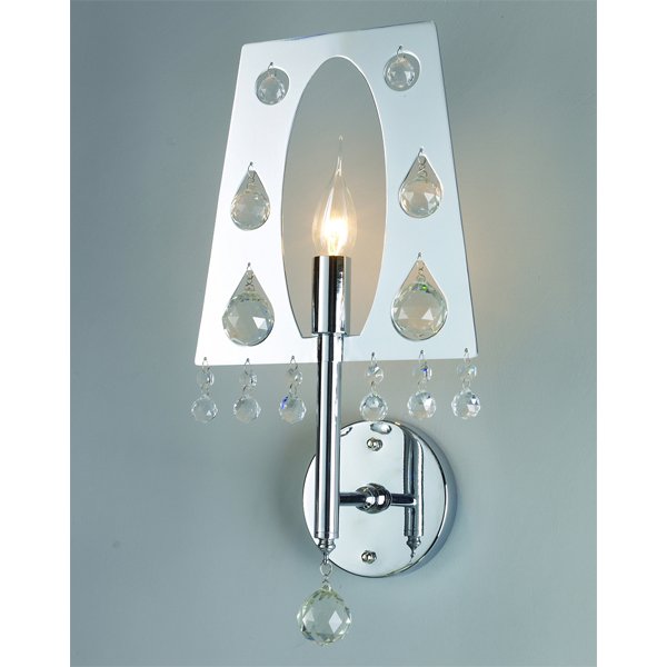 【LA LUCE】デザインクリスタルブラケット 1灯(W250×H480)【５台から注文可】