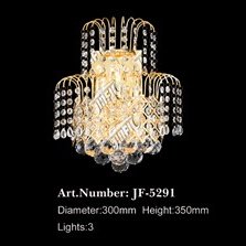 【LA LUCE】クリスタルブラケット 3灯 ゴールド(W300×H350)