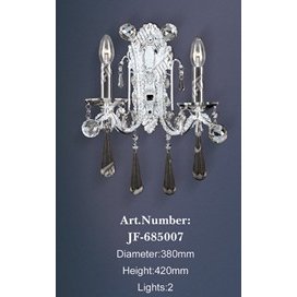 【LA LUCE】クリスタルブラケット 2灯 クローム(W380×H420)