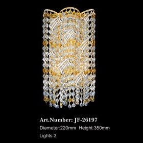 【LA LUCE】クリスタルブラケット 3灯 ゴールド(W220×H350mm)