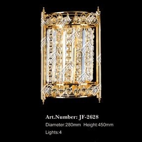 【LA LUCE】クリスタルブラケット 4灯 ゴールド(W280×H450mm)