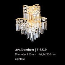 【LA LUCE】クリスタルブラケット 3灯 ゴールド(W250×H300)