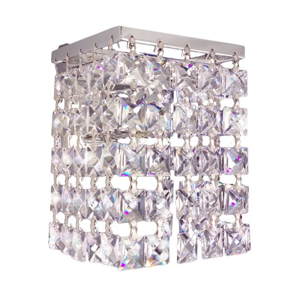 【CLT】アメリカ・スクエアクリスタルブラケット『Bedazzle』1灯 クローム(W120×D100×H130mm)*