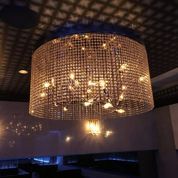 【LA LUCE】大型クリスタルライン・リングシャンデリア 10灯～15灯(W1000×H400～500mm)