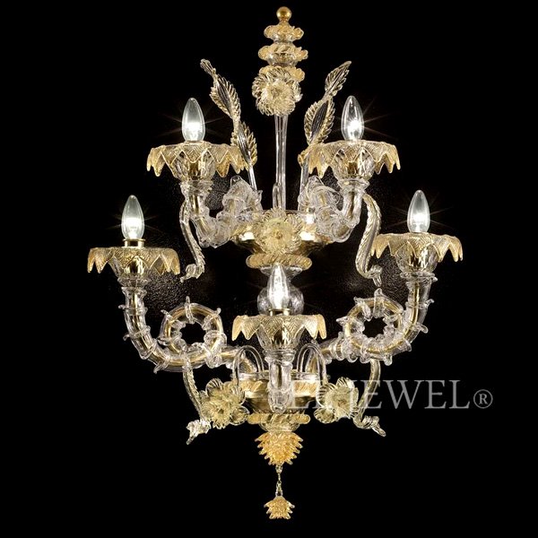 【VENICE ARTE】ヴェネチアンブラケット「Hawalli」5灯(φ550×H800mm)