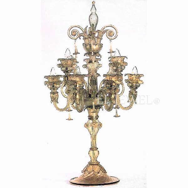 【VENICE ARTE】ヴェネチアン・テーブルライト「FLAMBEAUX-ACCADEMIA」9灯(W500×H700mm)