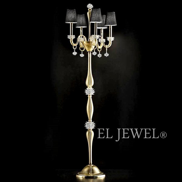 【VENICE ARTE】ヴェネチアン・シェードフロアーライト「Castello-ring」5灯(W700×H1900mm)