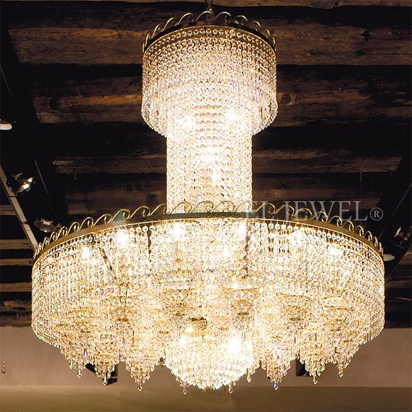 【VENICE ARTE】真鍮製・クリスタラインルシャンデリア「Vienna」55灯(W1400×H1200mm)