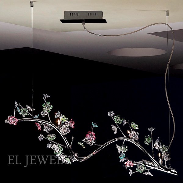 【CLT】アメリカ・クリスタルシャンデリア『Ashley』7灯 クローム(W250×D1220×H280mm)*