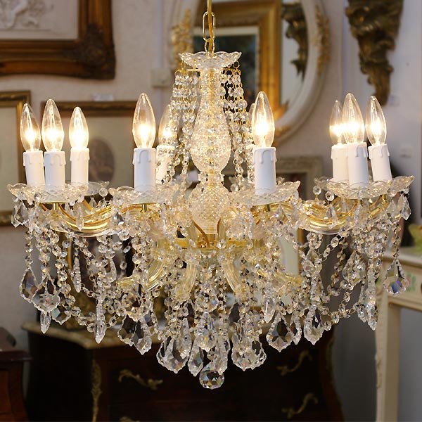 マリアテレサ型クリスタルシャンデリア 10灯(W700×H530mm) | EL JEWEL