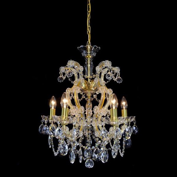 【WRANOVSKY】マリアテレサ型クリスタルシャンデリア「Maria Theresa」 5灯(W500×H570mm)