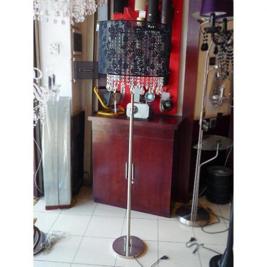 【ALABASTER】ブラックシェード クリスタルフロアーシャンデリア(W450×H1600mm)