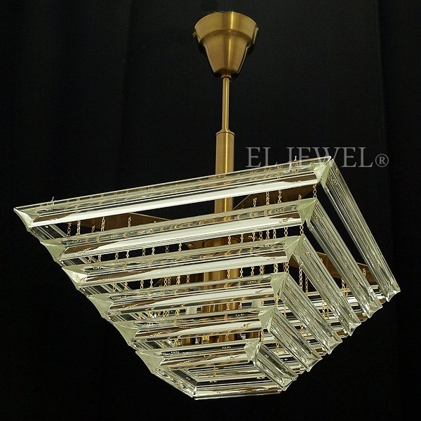 【WRANOVSKY】デザインシャンデリア「Livelli」 4灯(W400×H200mm)