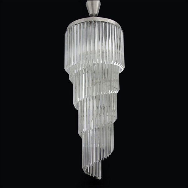 【WRANOVSKY】クリスタルラインシャンデリア「Spiralis」 9灯(W500×H1300mm)