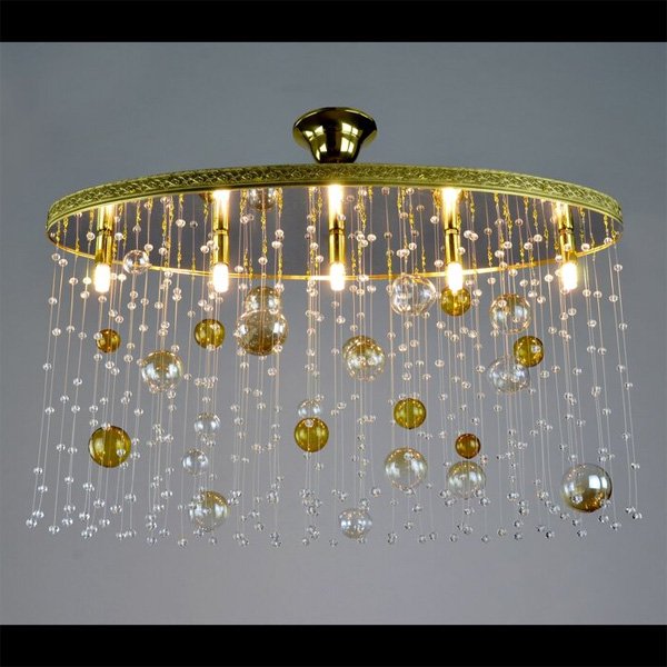 【WRANOVSKY】クリスタルシーリングシャンデリア「Bubbles」 5灯(W720×D260×H460mm)