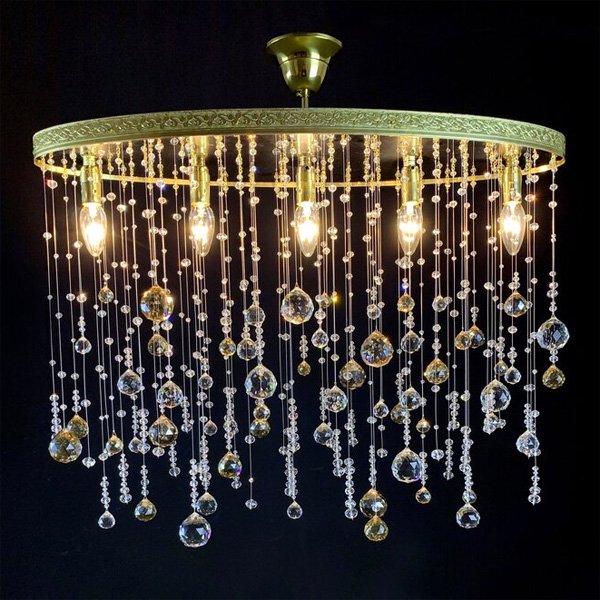 【WRANOVSKY】クリスタルシーリングシャンデリア「Margarita」 5灯(W720×D260×H540mm)
