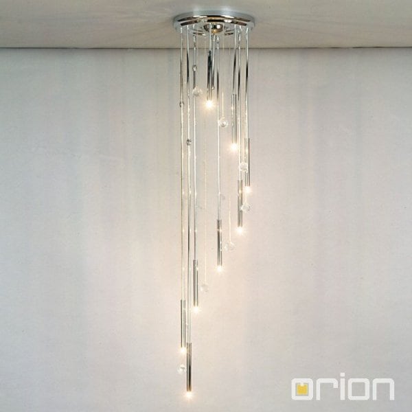 【ORION】デザインシャンデリア 8灯 クローム(φ300×H1650mm)