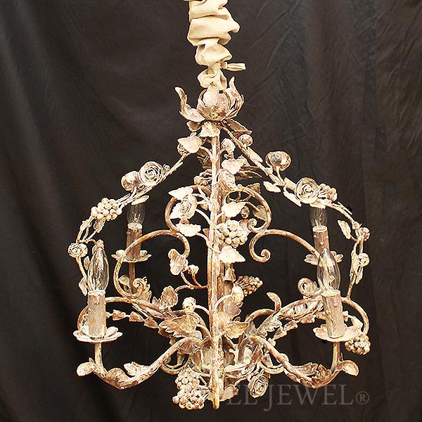 Coquecigrues】</b>フレンチシック・ シャンデリア 4灯(W580