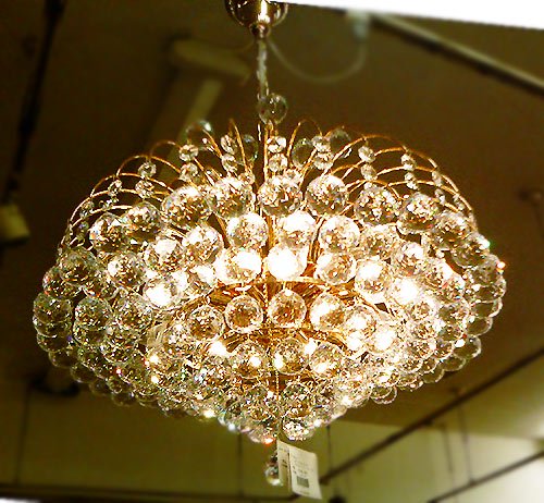 ボールクリスタルシャンデリアI 12灯 クローム(W600×H480mm) | EL JEWEL 