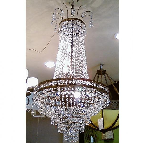 【ALABASTER】チェコクリスタル エンパイア型シャンデリア 11灯(W460×H1000mm)