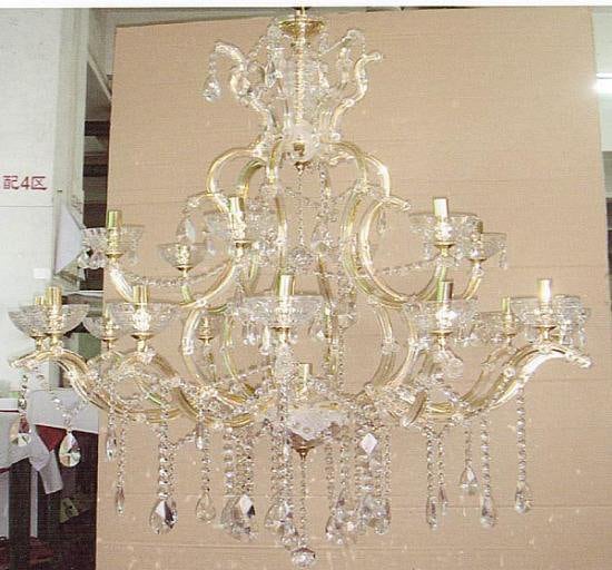 【LA LUCE】大型クリスタルシャンデリア 19灯(W1200×H1200mm)