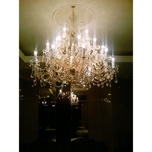 【LA LUCE】豪華版アスフールクリスタルシャンデリア 25灯(W940×H900ｍｍ）