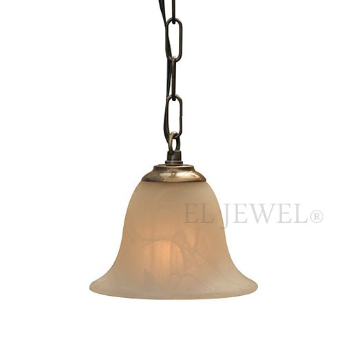 <b>【LAMPS】</b>ガラスシェードペンダントシャンデリア 1灯(W150×H105mm)