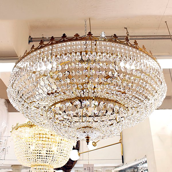 【LA LUCE】シーリングシャンデリア9灯（φ800×H300mm）