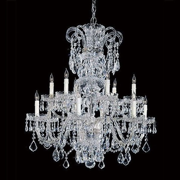 【LA LUCE】デザインシャンデリア12灯(W787×812mm)