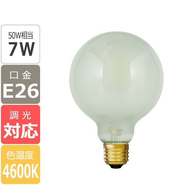【廃番】【国内メーカー】【LED電球】[Siphon] Ball95 Frost（50W相当）口金E26(φ95x140mm)※調光対応