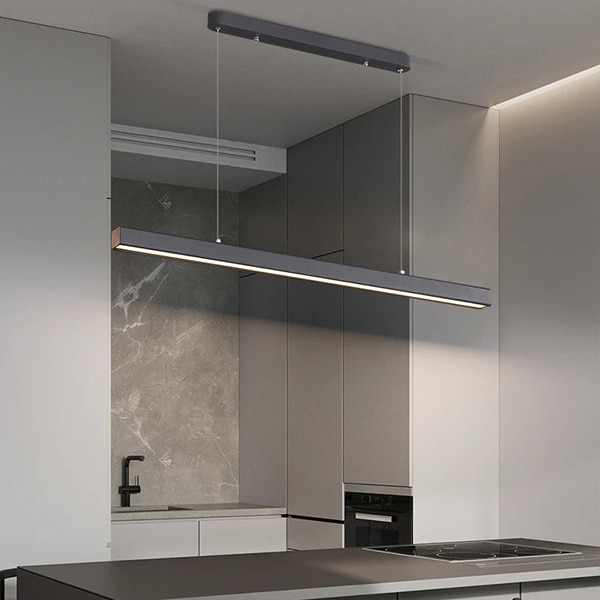 【リーズナブル】モダン照明  LEDペンダントライト ブラック（W800～1500mm×H1200） 