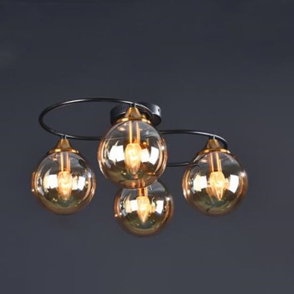 【リーズナブル】インテリア照明 北欧スタイル ガラスボールシェード 4灯（Ｗ500×H240ｍｍ） 