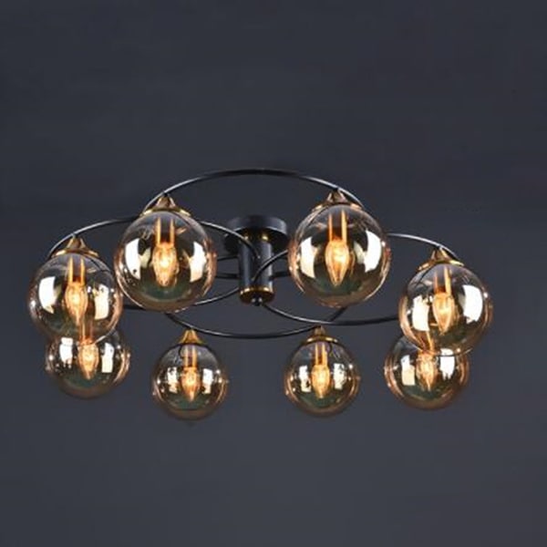インテリア照明 北欧スタイル ガラスボールシェード 灯8（Ｗ800×H280ｍｍ）