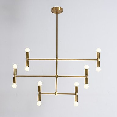 【1台在庫有！】デザイン照明 モダンシャンデリア ゴールド／ブラック　12灯（約W900×D900mm）